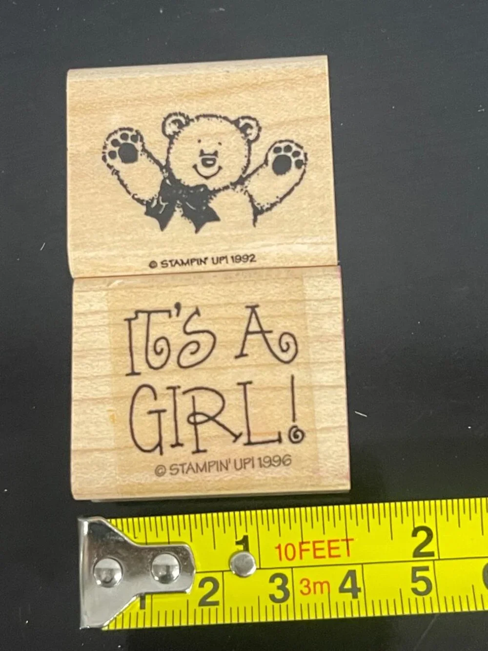 Vintage Stampin' Up Baby Kids Rubber Stamp Lot 9 Pc
